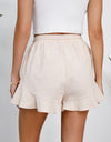 Full Size Drawstring Ruffle Hem Shorts