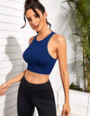 Cropped Round Neck Sports Tank Top