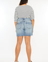 Kancan Full Size Raw Hem High Waist Denim Shorts