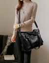 PU Leather Medium Handbag