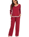 V-Neck Top and Pants Lounge Set