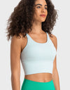 Crisscross Back Ladder Detail Sports Bra