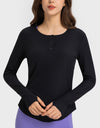 Round Neck Long Sleeve Sport Top