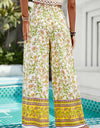 Printed High Waist Wide Leg Pants