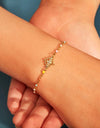 Lotus Shape 18K Gold-Plated Bead Bracelet