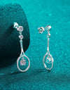 1 Carat Moissanite 925 Sterling Silver Drop Earrings