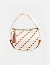 Fame Tassel Detail Weave Semi Circle Bag