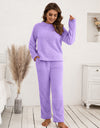 Ivy Lane Teddy Long Sleeve Top and Pants Lounge Set