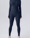 Half Zip Mock Neck Active Jumpsuit