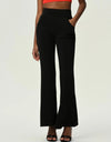 High Waist Flare Leg Pants with Pockets