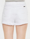 Kancan Raw Hem Distressed Denim Shorts