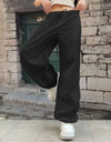 Drawstring Waist Pants with Pockets