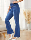 High Waist Bootcut Jeans with Pockets