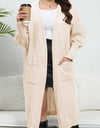 Open Front Dropped Shoulder Cardigan