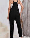 Pocketed Scoop Neck Spaghetti Strap Overalls