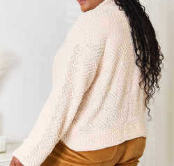 Double Take Open Front Long Sleeve Cardigan