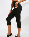 Slim Fit Wide Waistband Active Leggings with Pockets