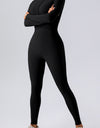 Half Zip Mock Neck Active Jumpsuit