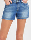 RISEN Low Rise Slit Denim Shorts