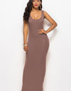 Scoop Neck Wide Strap Maxi Dress