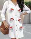 Sequin Santa Button Up Long Sleeve Cardigan