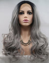 13*3" Lace Front Wigs Synthetic Long Wavy 24" 130% Density