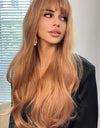 Full Machine Long Wave Synthetic Wigs 24''