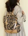 Leopard PU Leather Backpack Bag