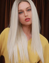 13*2" Lace Front Wigs Synthetic Long Straight 26" Heat Safe 150% Density