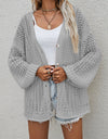 Openwork Button Front Cardigan