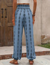 Tied Printed High Waist Pants