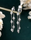 1 Carat Moissanite 925 Sterling Silver Chain Earrings