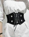 PU Leather Front Lace-Up Corset belt