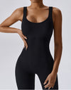 Wide Strap Sleeveless Active Jumpsuit