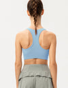 Zip-Up Round Neck Sports Bra