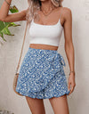 Printed Tie Waist Shorts