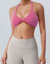 Twisted Halter Neck Active Bra