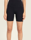 Seamless High-Rise Wide Waistband Biker Shorts