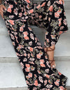 Floral Pull-On Wide Leg Pants