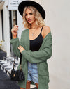Cable-Knit Long Sleeve Cardigan