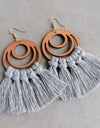 Tassel Detail Geometric Earrings