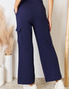 RISEN Drawstring Relaxed Cargo Wide Leg Pants