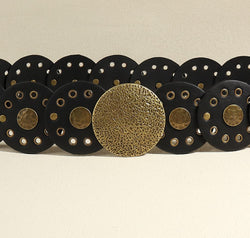 Round Shape PU Leather Belt