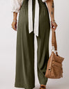 Smocked High Waist Wide Leg Pants