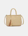 Braided Strap Paper Weave Shoulder Bag