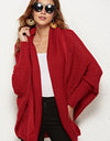 Open Front Dolman Sleeve Longline Cardigan