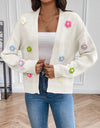 Floral Long Sleeve Open Front Cardigan