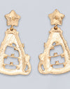 Rhinestone Alloy Cat Earrings