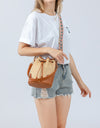 Straw Braided Adjustable Strap Bucket Bag