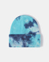 Tie-Dye Cuffed Rib-Knit Beanie Hat